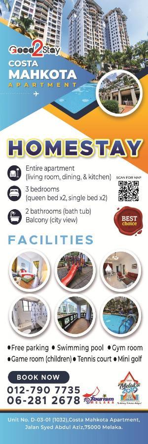 Good2Stay Apartment 6-8Pax L 3R2B L 2 Parking L Coway Water L Unifi I Swimming Pool Malacca 外观 照片